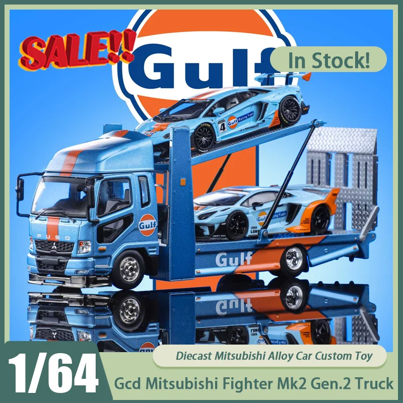 Nouveau en Stock 1:64 Gcd Mitsubishi Fighter Mk2 Gen.2 Rv grue remorque camion modèle alliage Miniature moulé sous pression ornements jouet personnalisé