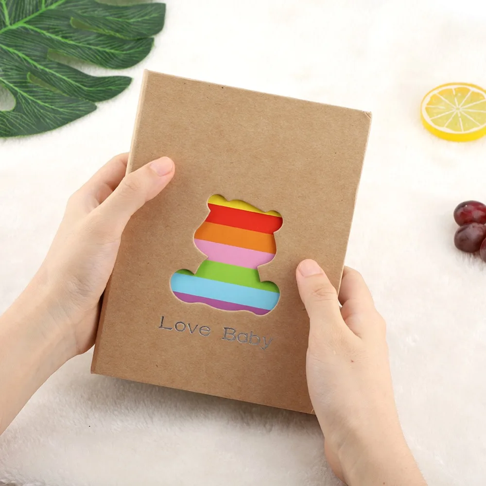 Holds 100 Photos Photo Album Insert Page Design 5.51x7.09in Picture Storage Hollow Design Durable Backbone Photograph Album