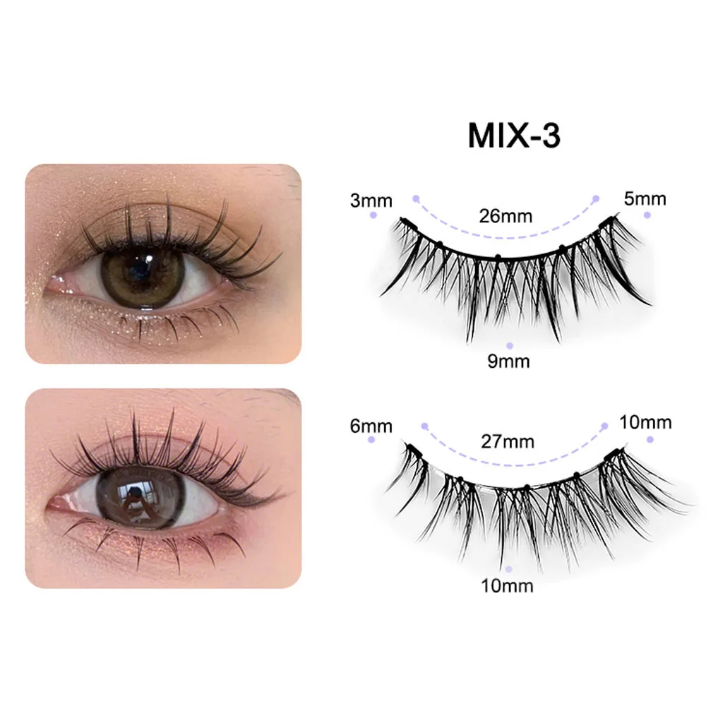 8pcs/pack Magnetic Eyelashes Kit Reusable 3D Magnetic Eyelashes Natural Look Easy To Wear Makeup Lashes Supplies For Women