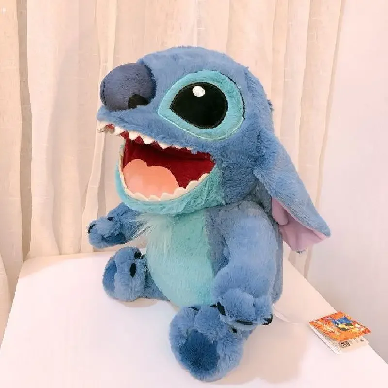 Disney-muñeco de peluche de Lilo & Stitch para niños, muñeco de peluche de dibujos animados, pequeño monstruo, marioneta de mano, regalo para pareja, 38/55cm