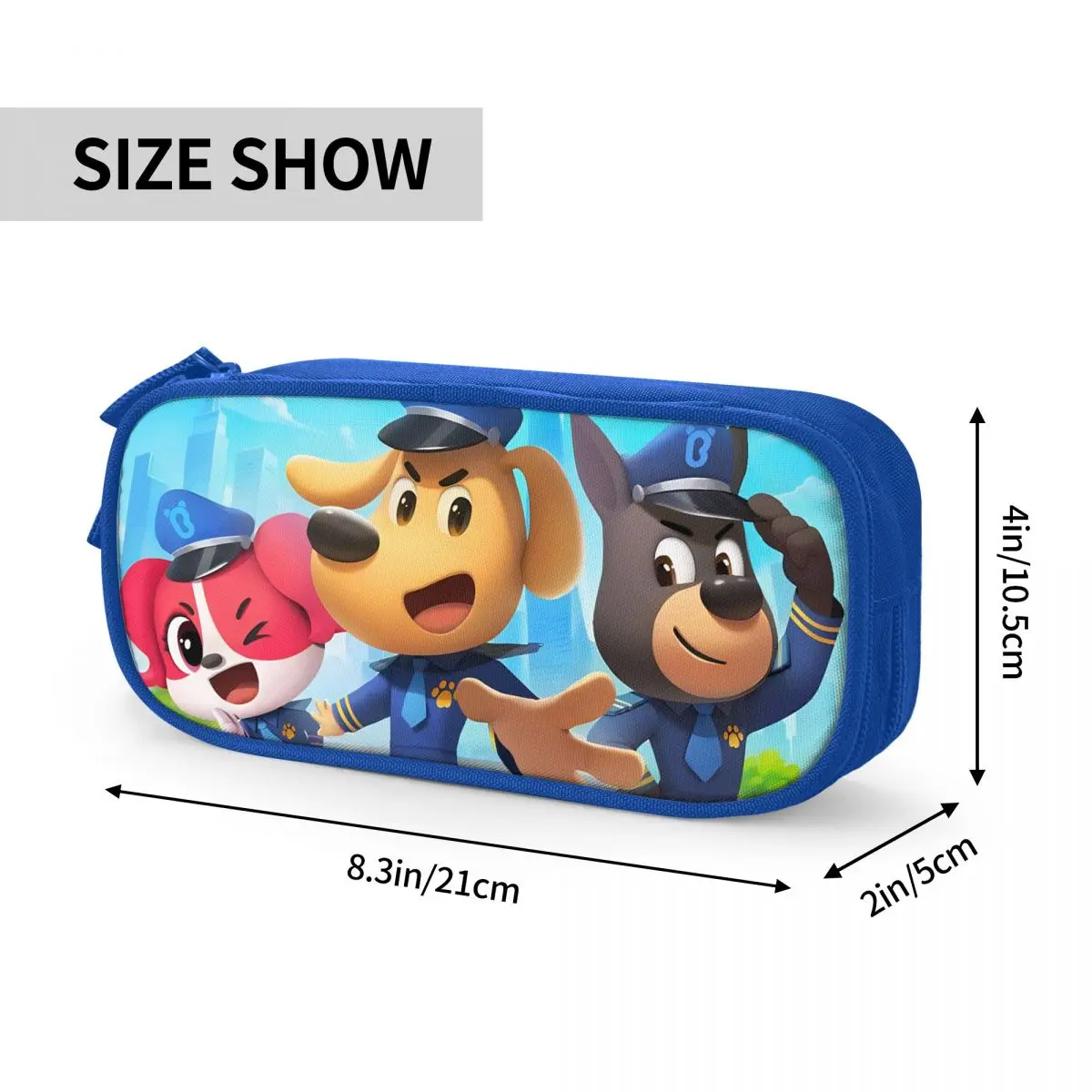 مقلمة Sheriff Labrador Dog مقلمة كرتونية للطلاب حقيبة تخزين كبيرة ملحقات سحاب للمدرسة