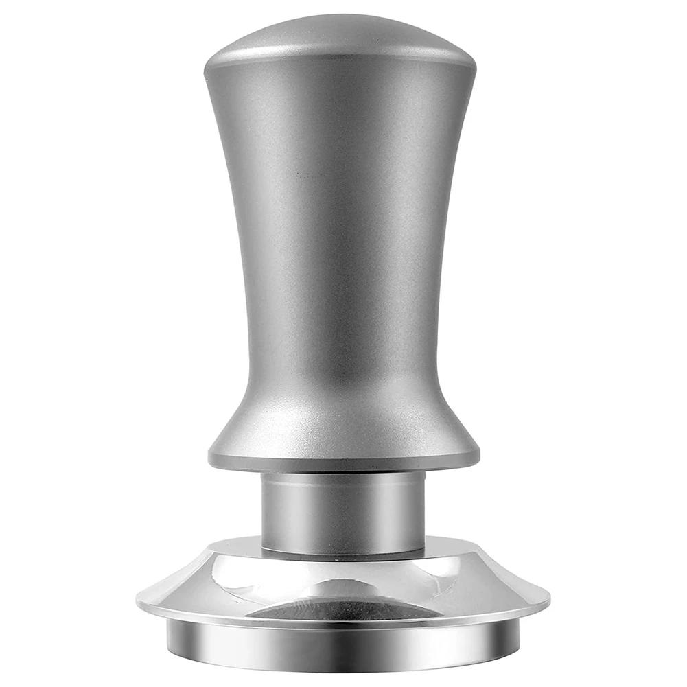 

Coffee Tamper, Espresso Tamper, Premium Barista Tamper with Calibrated Spring, Stainless Steel Base Tamper Silver 53mm