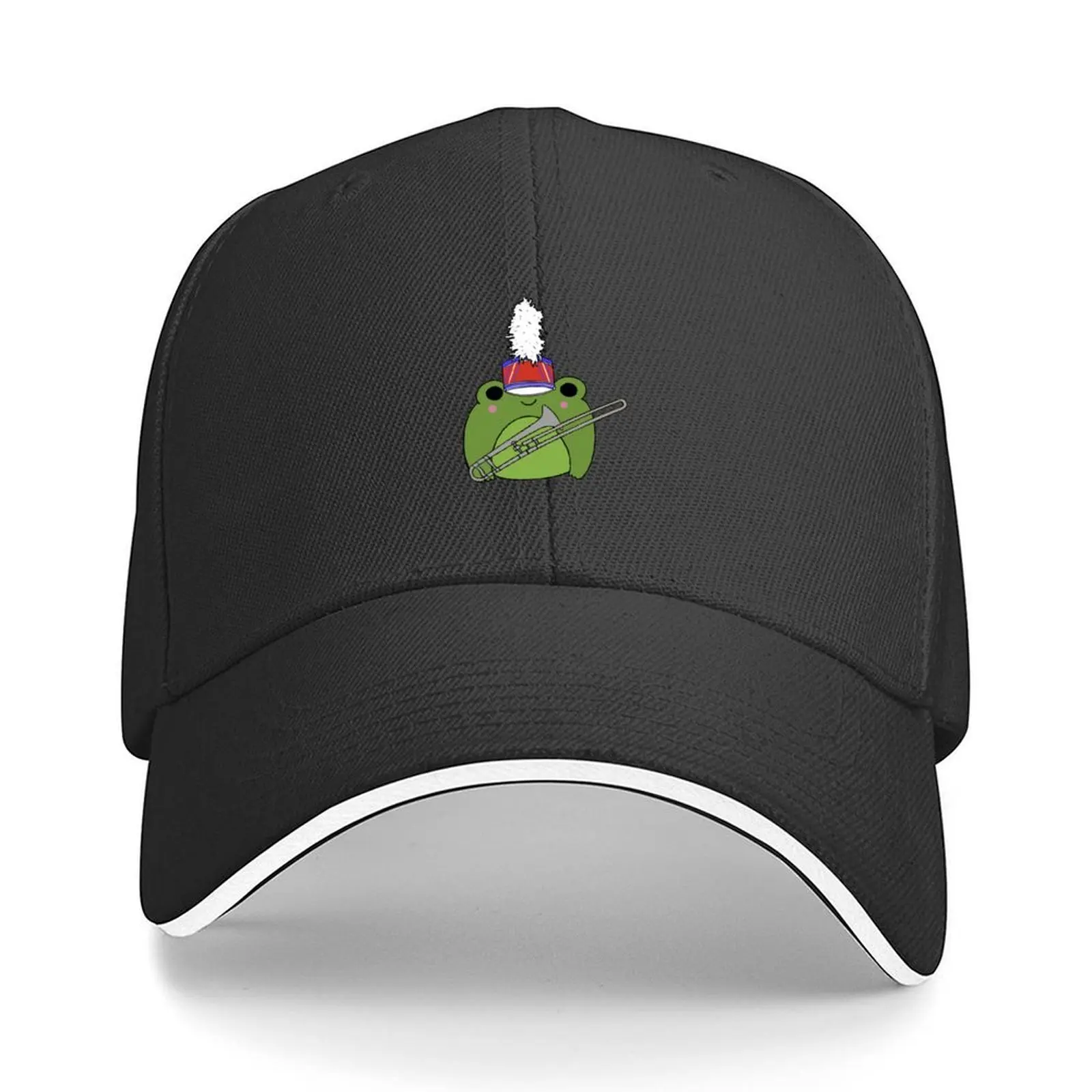 

Marching Trombone Froggie Baseball Cap Fishing cap black men's big size hat tactical cap Mens Women's