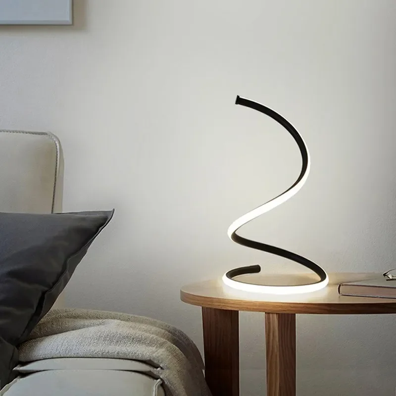 Lámpara de mesa LED moderna, interruptor de atenuación, luz de escritorio para estudio, lectura, mesita de noche, accesorio de decoración