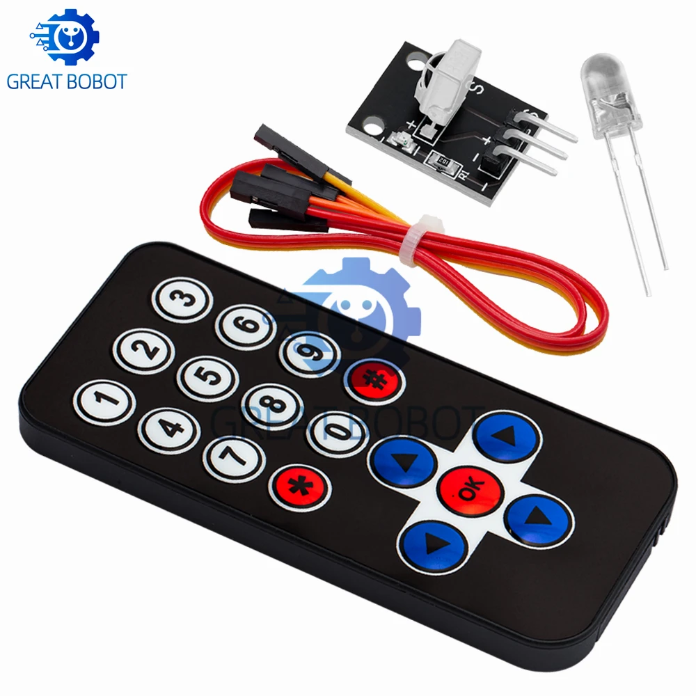 BS 1Set Infrared Remote Control Module Kit - Wireless IR Receiver HX1838! Ideal for Arduino & Raspberry Pi DIY Projects image 5