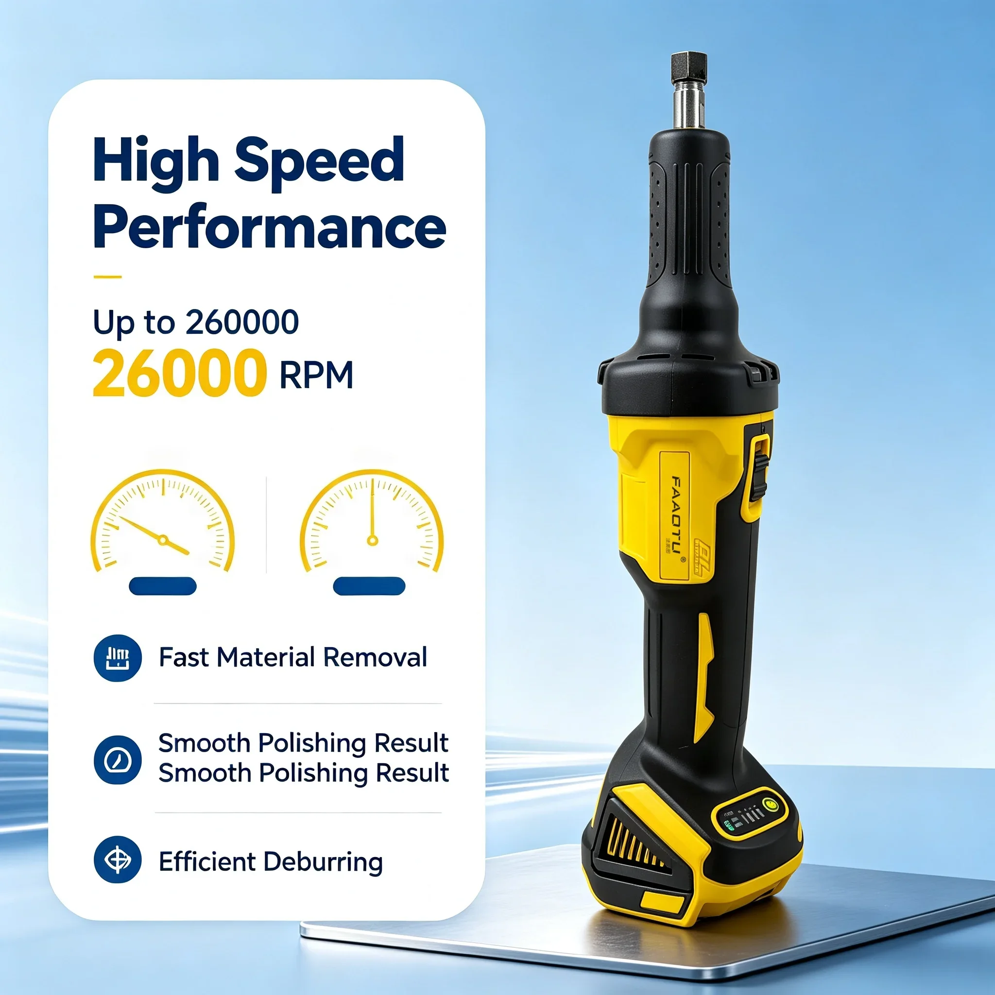 FAAOTU Brushless Die Grinder Cordless Angle Grinder Polishing  Rotary Electric Engraving Tool Handheld Grinding Machine