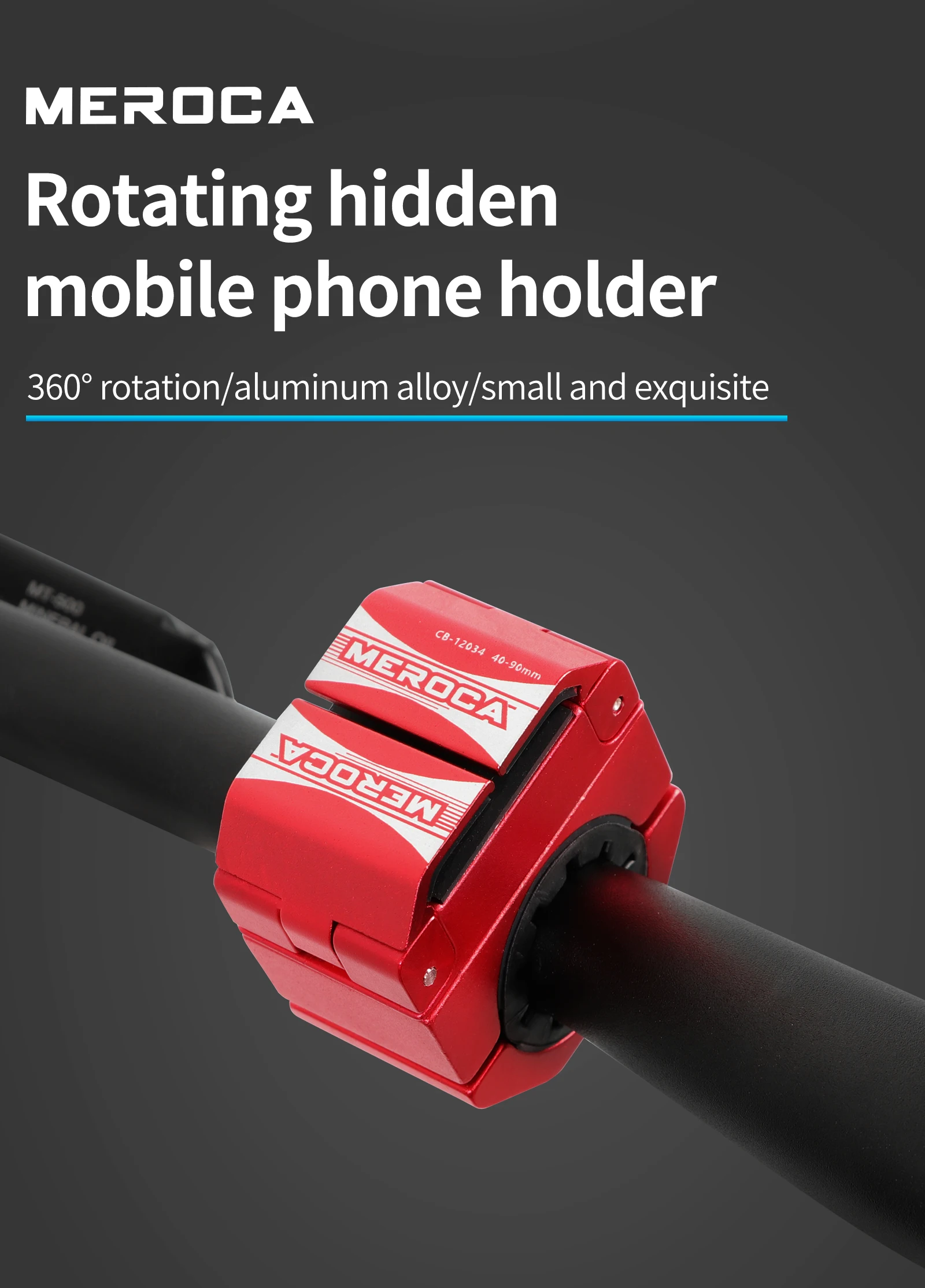 MEROCA Fahrrad-Handyhalterung kann um 360° gedreht werden ° Versteckter, ultraleichter MTB-Rennrad-Telefonhalter aus Aluminiumlegierung – Detail 1