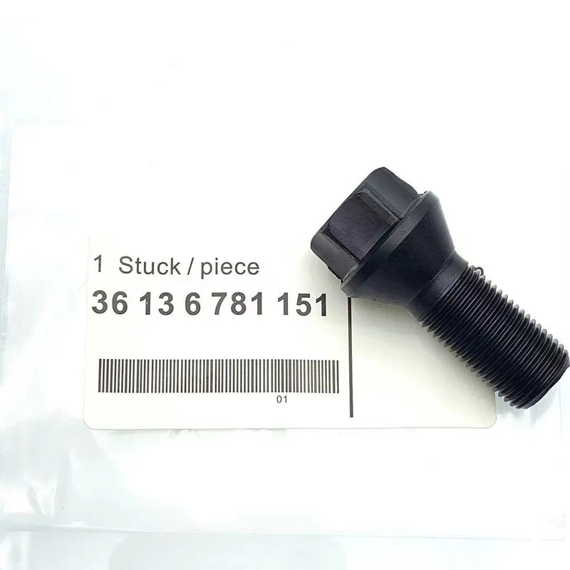 4pcs M12 X 1.5 M14 X 1.25 M14 X 1.5 Black Wheel Locking Lug Bolt Nut Steel 36136781151 For BMW X3 X5 E70 E71 F20 F25 X5 X6