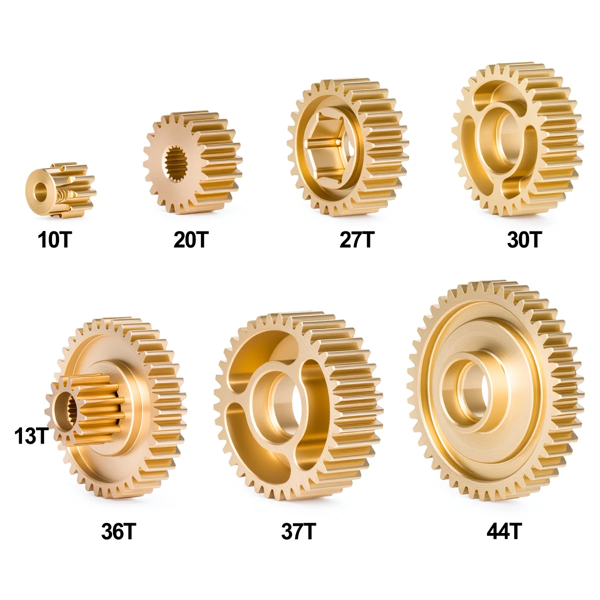7 stuks Messing Versnellingsbak Gear Set Upgrade Onderdelen voor 1/14 Tamiya RC Truck SCANIA 770S R620 VOLVO FH16 3363 1851 MAN TGS Auto