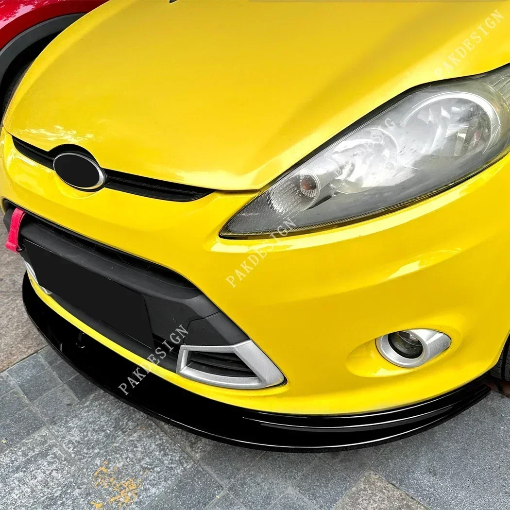 3PCS Front Bumper Lip Splitter Diffuser Fog Lamp Trim for Ford Fiesta MK7 Standard 2008 2009 2010 2011 2012 Body Kits Tuning