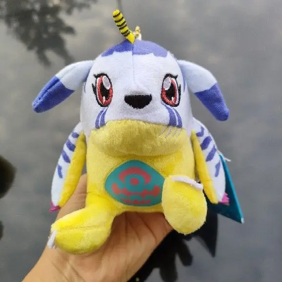 12cm Digimon Adventure Plush Keychain Set - Agumon Gabumon Piyomon Gomamon Patamon Tailmon Bag Charms for Fans Birthday Gifts