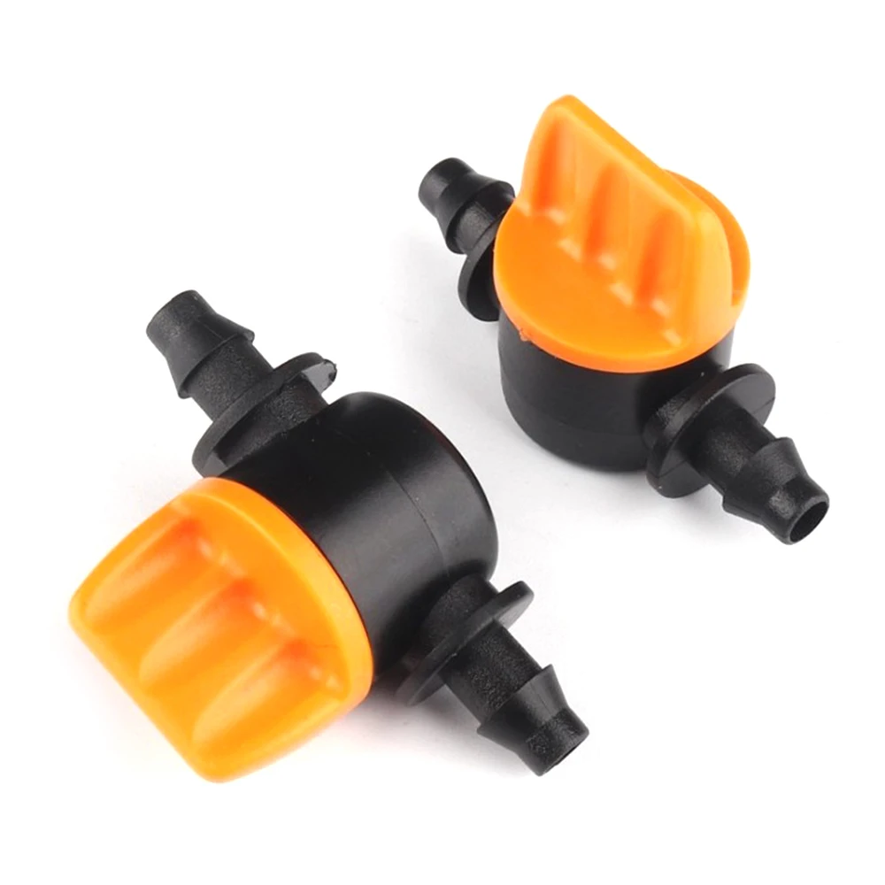 

10Pcs Hose Valve Garden Tap Garden Drip Irrigation Fittings Pipe Connectors Water Valve For 4/7mm Water Flow Control Valve