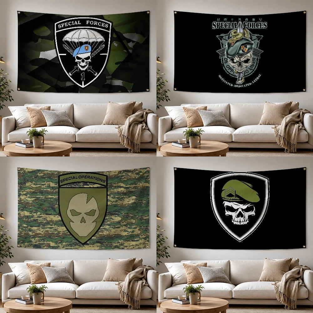 Special Police Operations Battalion BOPE Outdoor Flag for Home Camping Party Club Decor Garden Yard Wall Hanging Banner