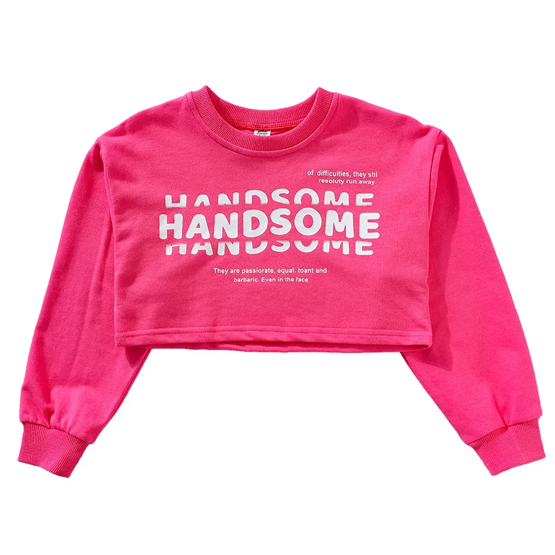 Girls Hip Hop Crop Top Cargo Pants Child Sweatshirt Plaid Skirt Kid Streetwear Jazz Cheerleader Street Dance Costume Clothes Set