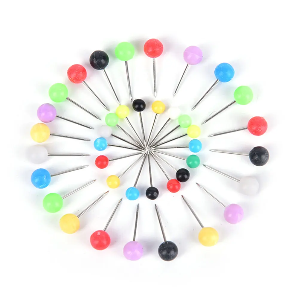 

100pcs/lot Colorful Pearl Light Locating Pins DIY Patchwork Sewing Pins Positioning Needle Garment Accessory