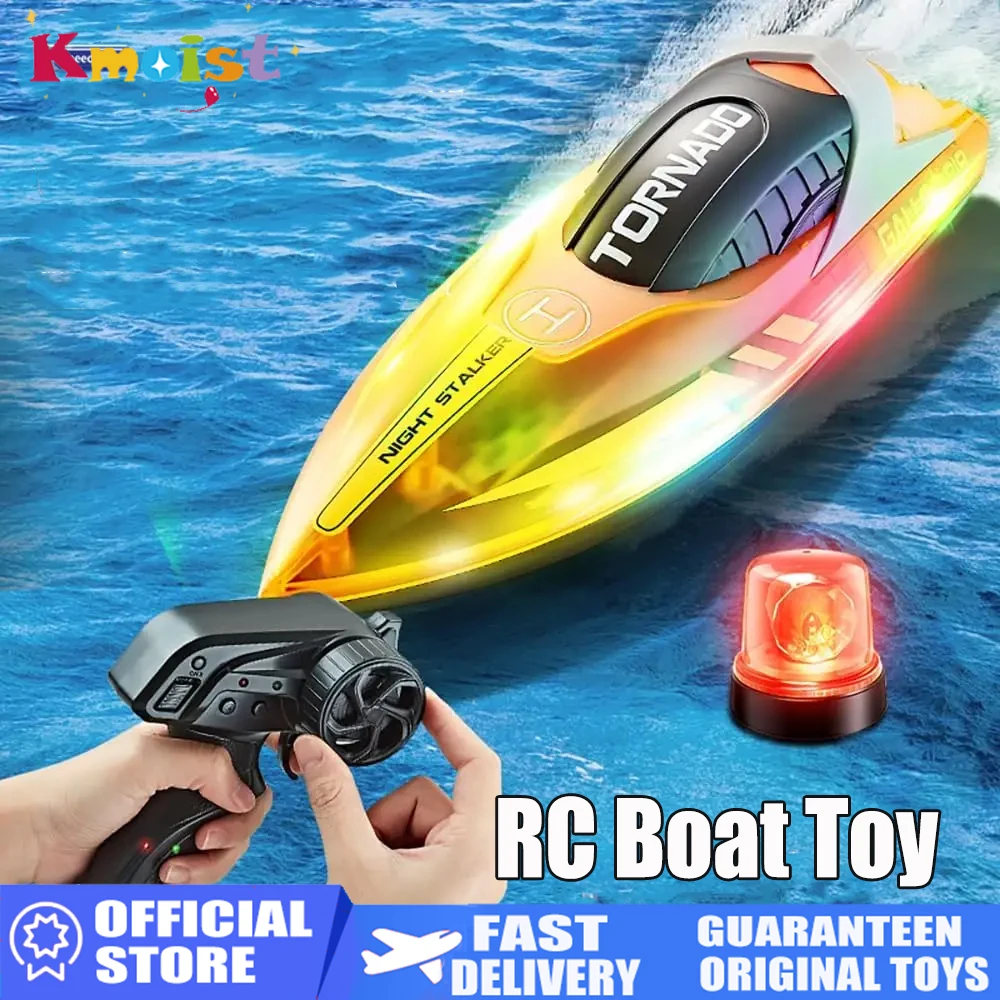 Remote Control High Speed Boat High Horsepower Waterproof Model Children's Toy Boy 2.4G Racing Remote Control Speedboat