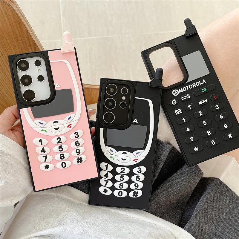 Чехол с кнопкой в стиле ретро для Samsung Galaxy S23 S23 + S23Ultra S24 S24Plus S24Ultra, защитный чехол