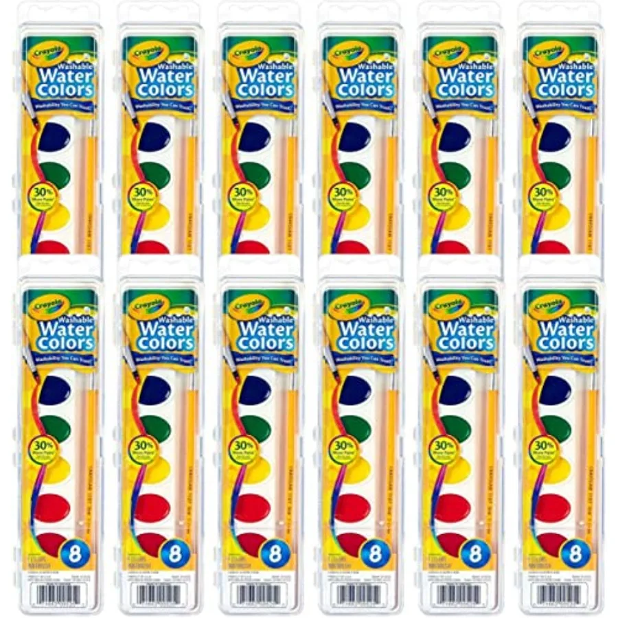 

Washable Watercolor Paint Sets for 12ct,Bulk Classroom Art Supplies for Preschool and Kindergarten, Easter and Spring Crafting