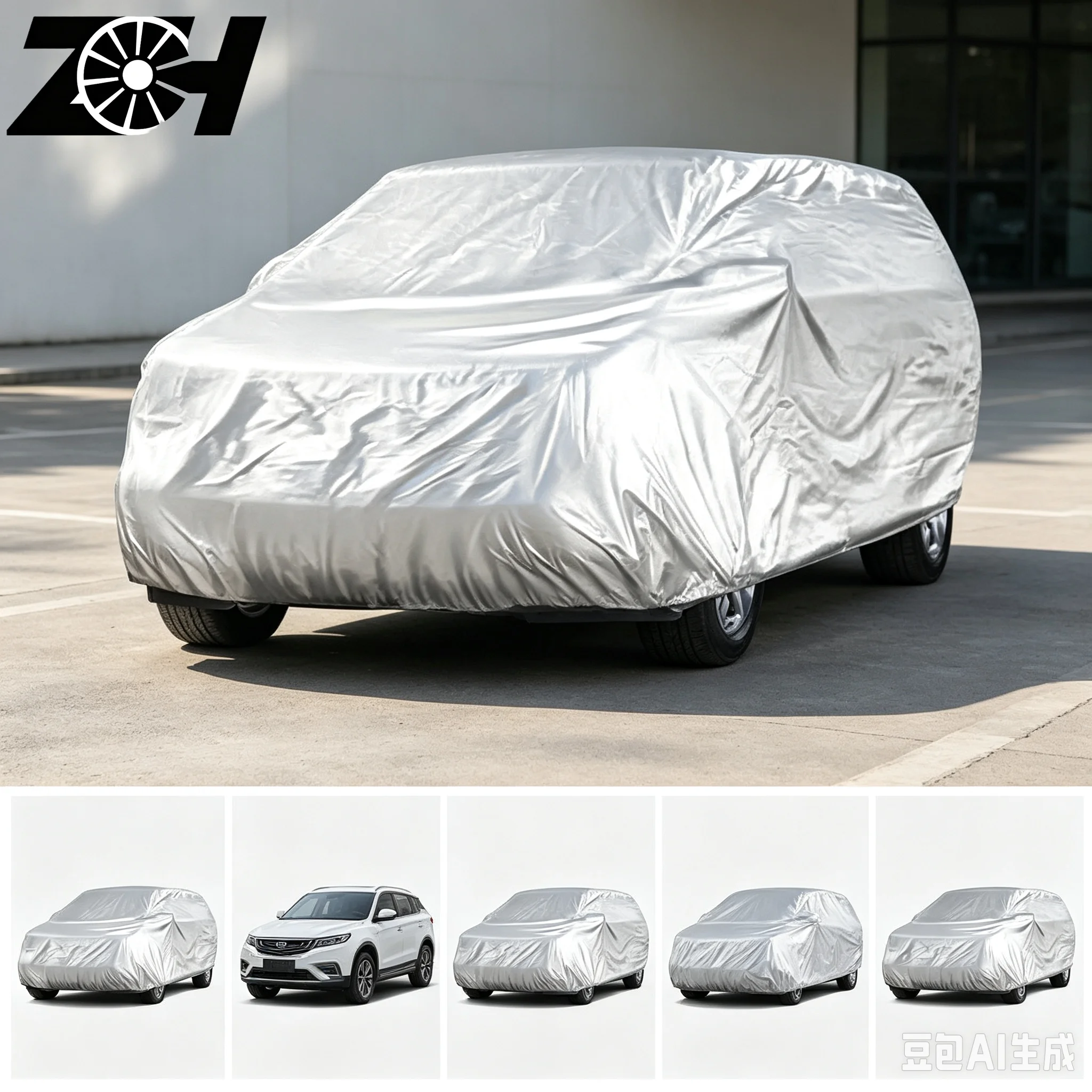 SIZE 5.2x1.9x1.8m Car Cover Multi-Purpose Vehicles SUV Full Van Waterproof Cover Outdoor UV Snow Heat Dust Rain Resistant
