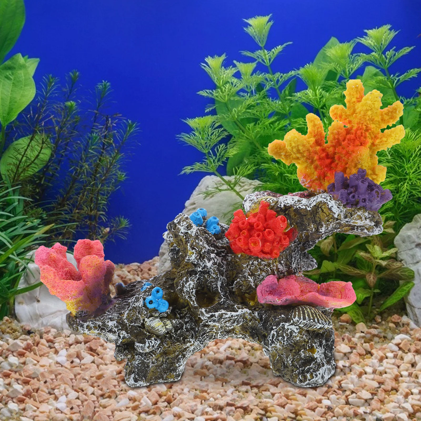 

Fish Tank Coral Reef Decoration PVC Artificial Coral Sculpture Aquarium Landscaping Ornament for Fish and Turtles
