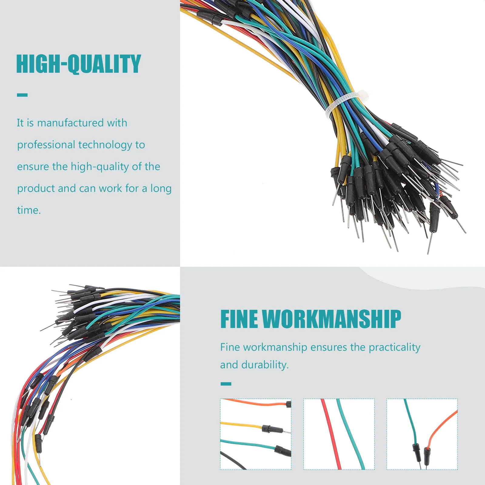 

2 Bundles Breadboard Jumper Wire Solderless Prototyping Cable Assorted Jumper Wire For Breadboard Connection Reusable Male