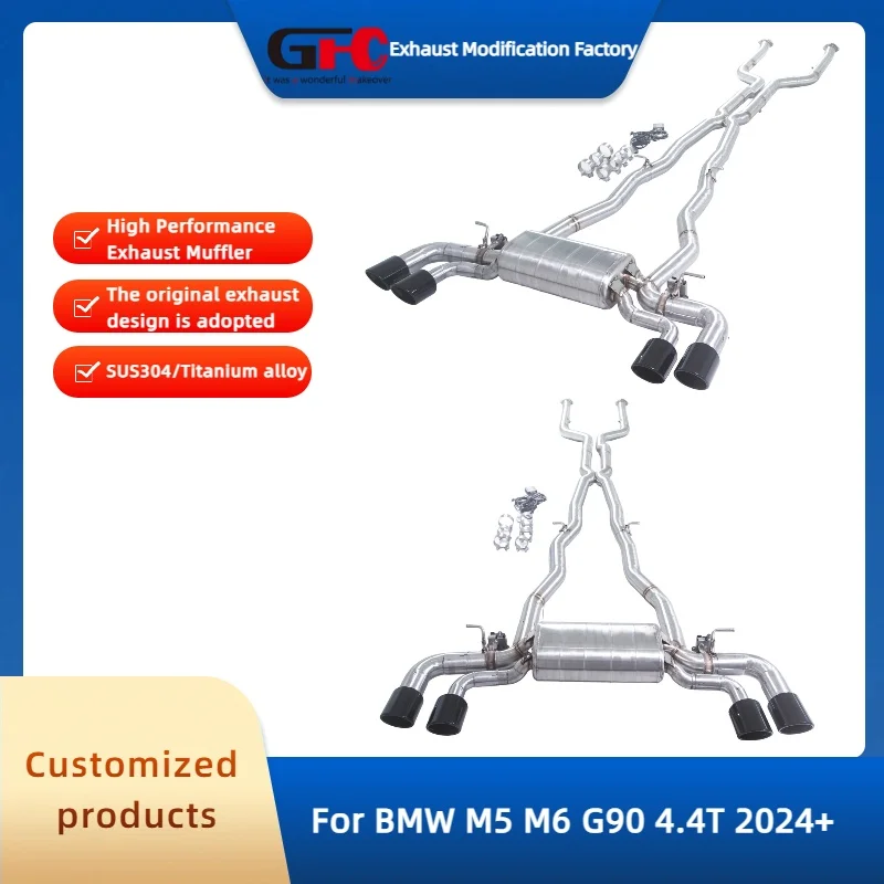 GFC Catback Valvetronic Muffler for BMW M5 G90 4.4T 2024+ High Performance 304 Stainless steel Car Valve Exhaust Pipe