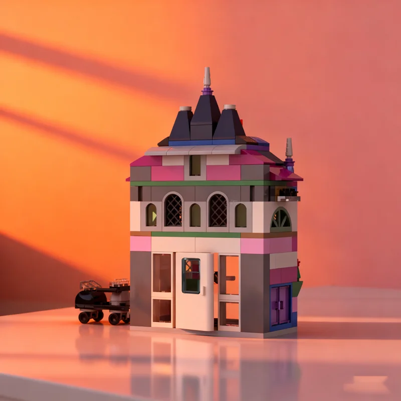 

203 шт. MOC House, современная принцесса, классическая модель, строительные блоки, архитектура, сборка, рождественский подарок, идея, игрушки, кирпич для детей