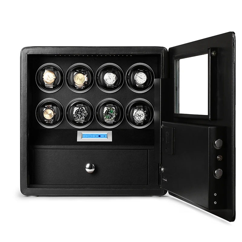 

For New Automatic Watches And Jewelry Storage Watch Winder Safe Box With Drawer Wall Accessible