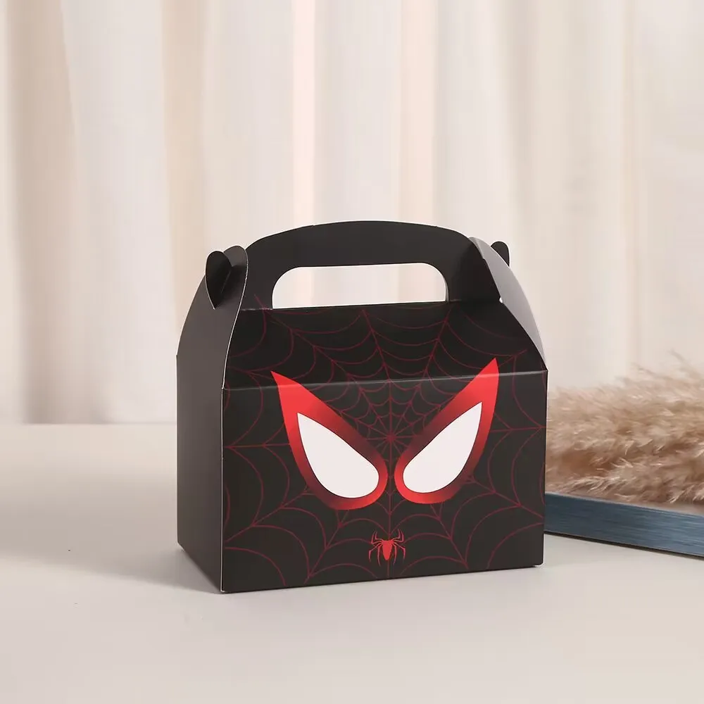 Disney Spiderman pudełko cukierków Cartoon pudełko na prezent z podręcznym na Baby Shower pudełko na urodziny artykuły dekoracyjne na imprezę dla