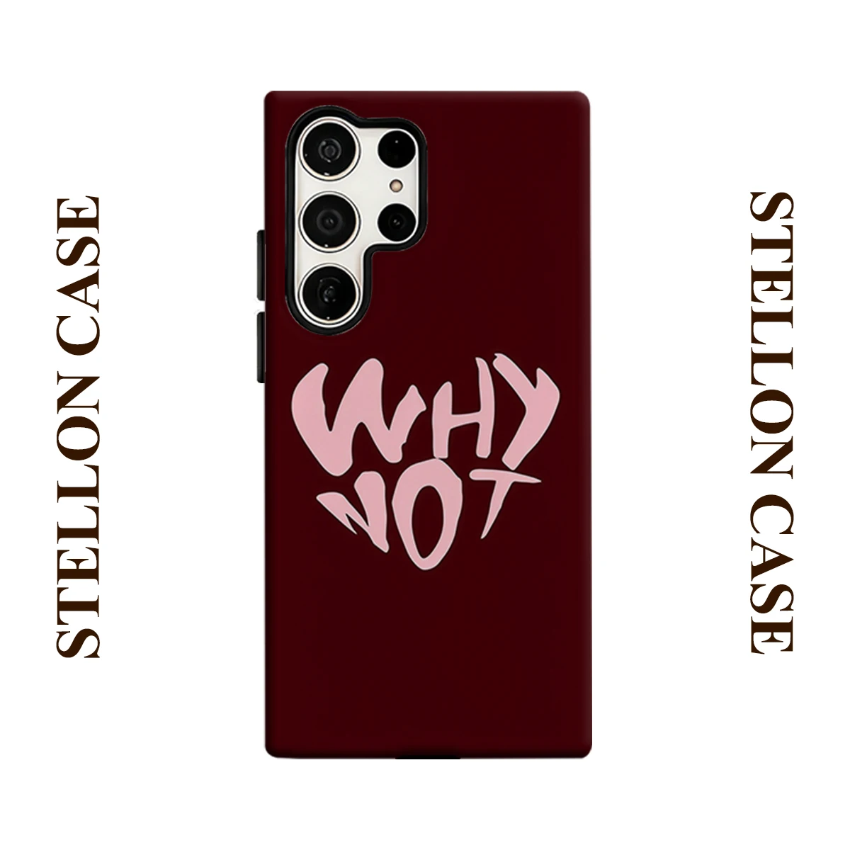 Why Not Quote Phone Case for Samsung Galaxy S26 S25 Ultra S24 S23 Ultra Plus Glossy Double-layer Back Cover