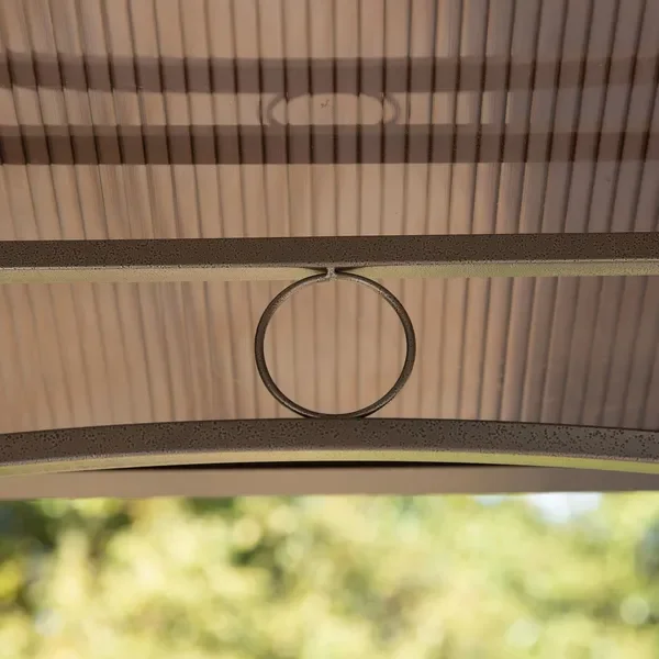 

Алюминиевый павильон-беседка для гриля 8' x 5' с жесткой крышей, боковыми полками и двойной крышей для использования на открытом воздухе