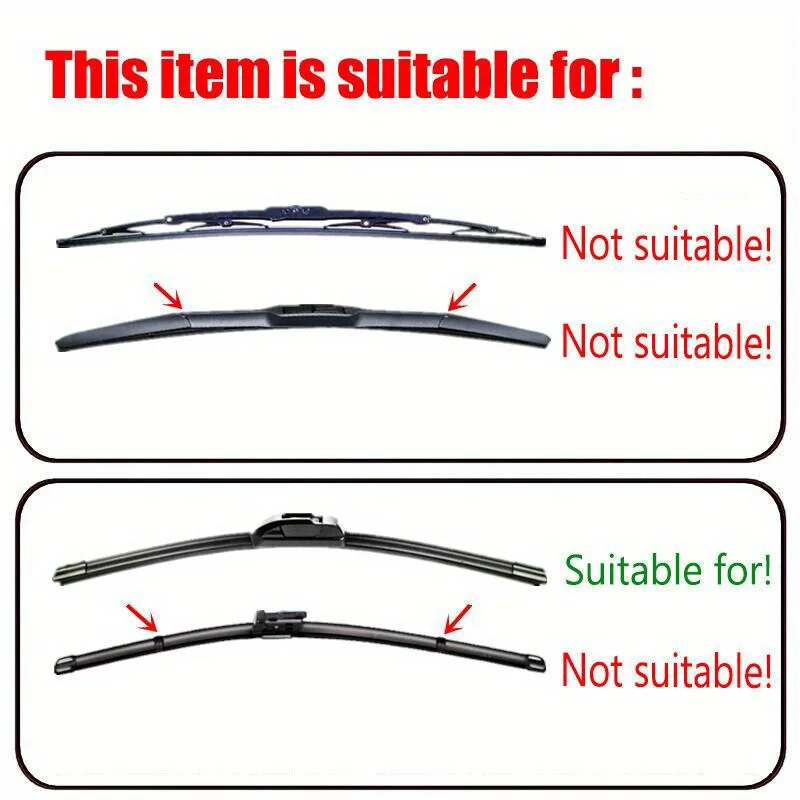 4Pcs 28inch 6mm Universal Car Rubber Frameless Windshield Wiper Blade Refill