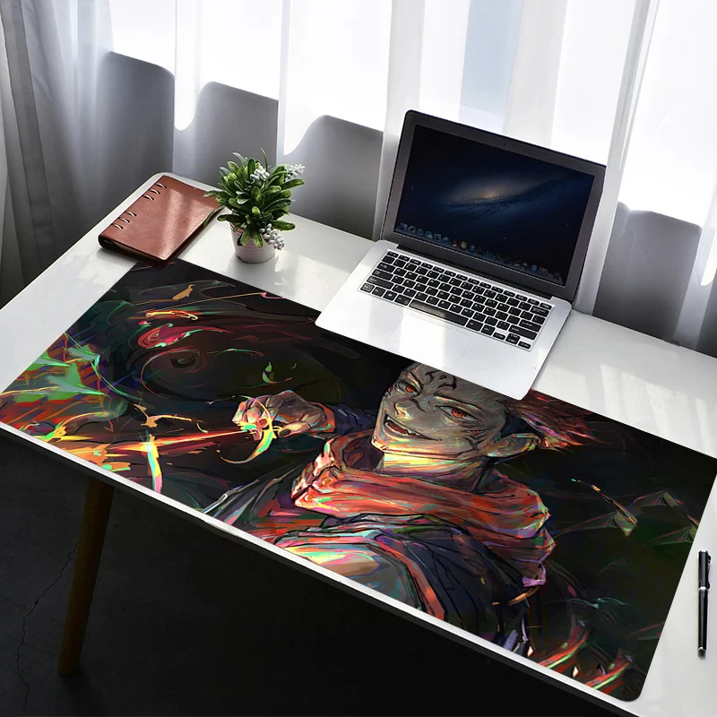 

Mouse Pad Laptop Non Slip Extended Desktop Mouse Mat PC Rubber J-jujutsu Kaisen Sukuna Keyboard Pad Gaming Accessories Mousepad