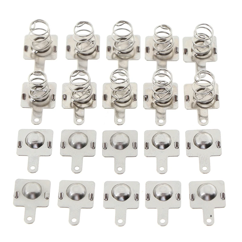 10pair Replacement Metal Batteries Spring Contact Plate For AA AAA Batteries
