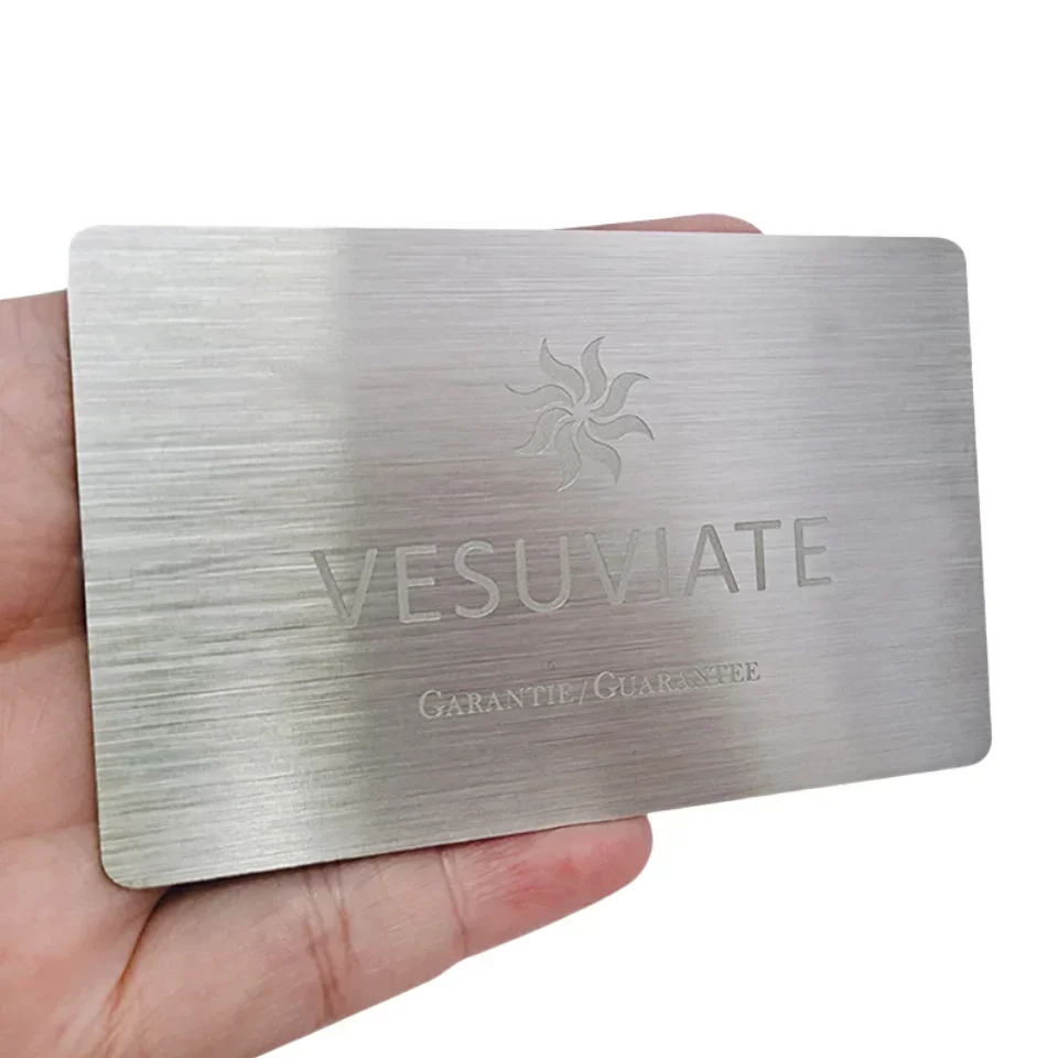 Tarjetas de membresía VIP inteligentes de acero inoxidable imprimibles, diseño gratuito, impresión personalizada en blanco, tarjetas de visita de Metal con Chip NFC dorado