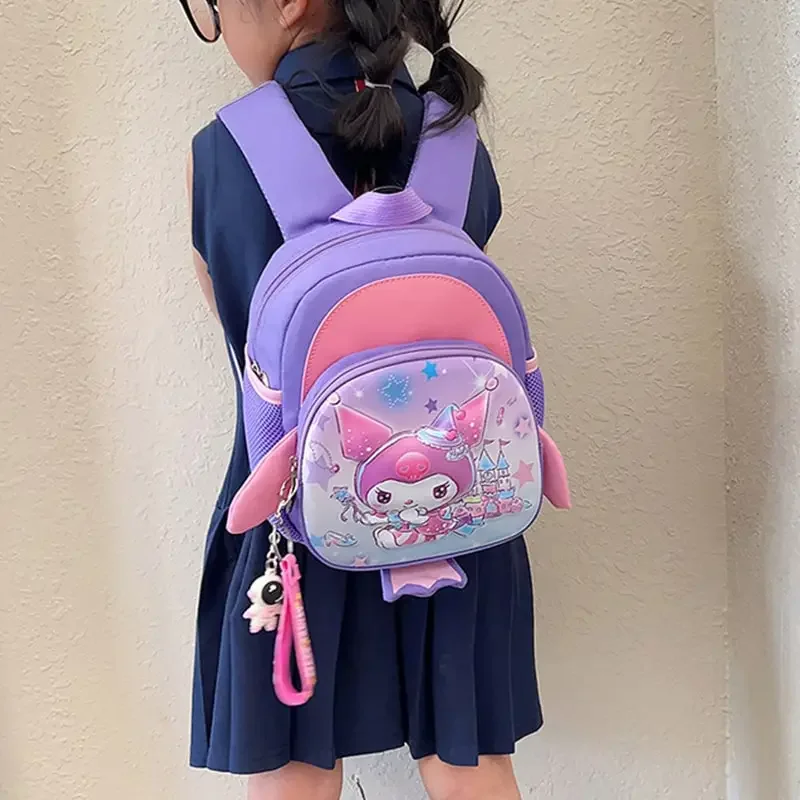 

Sanrioed Anime Kuromi My Melody Cute Children Backpack Pupil Schoolchildren Stationery Schoolbags Cartoon Shoulder Bag Gift