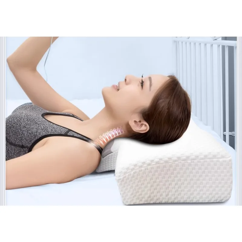 

Neck Massager Traction Neck Protection Improve Sleeping Pillow Latex Electric Kneading for Cervical Spine Pillow