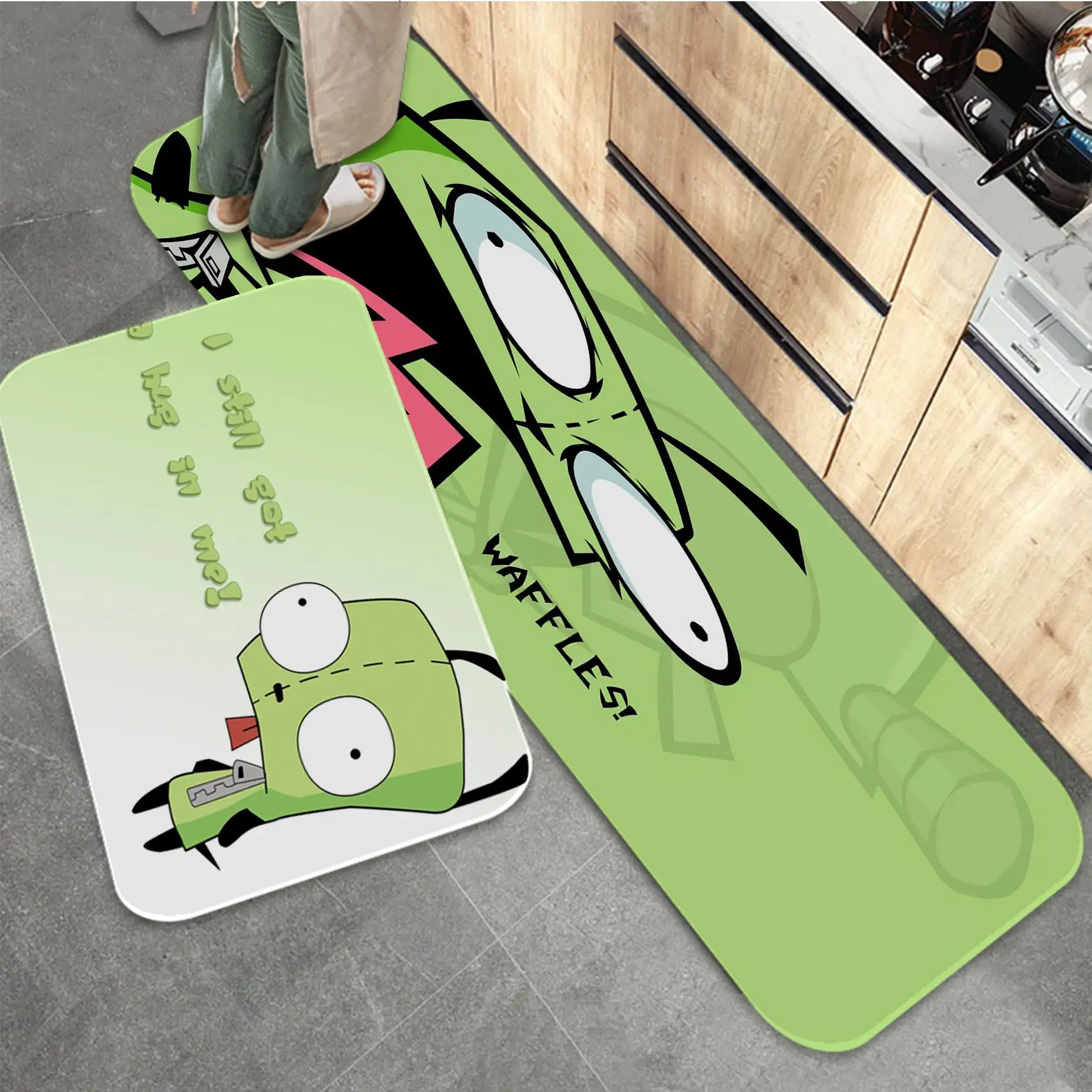 Invader Zim Kitchen Mat Nordic Style Home Doormat Bathroom-Toilet Mats Bedroom Alfombra