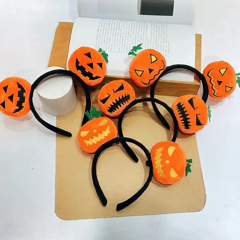 New Halloween headband pumpkin devil cute funny hair accessories headband cos accessories stage Watch