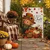 Fall Scarecrow Pumpkin Garden Flag Double Sided Burlap Autumn Thanksgiving Sunflower Flag for Outside Farmhouse Garden Yard  jjp