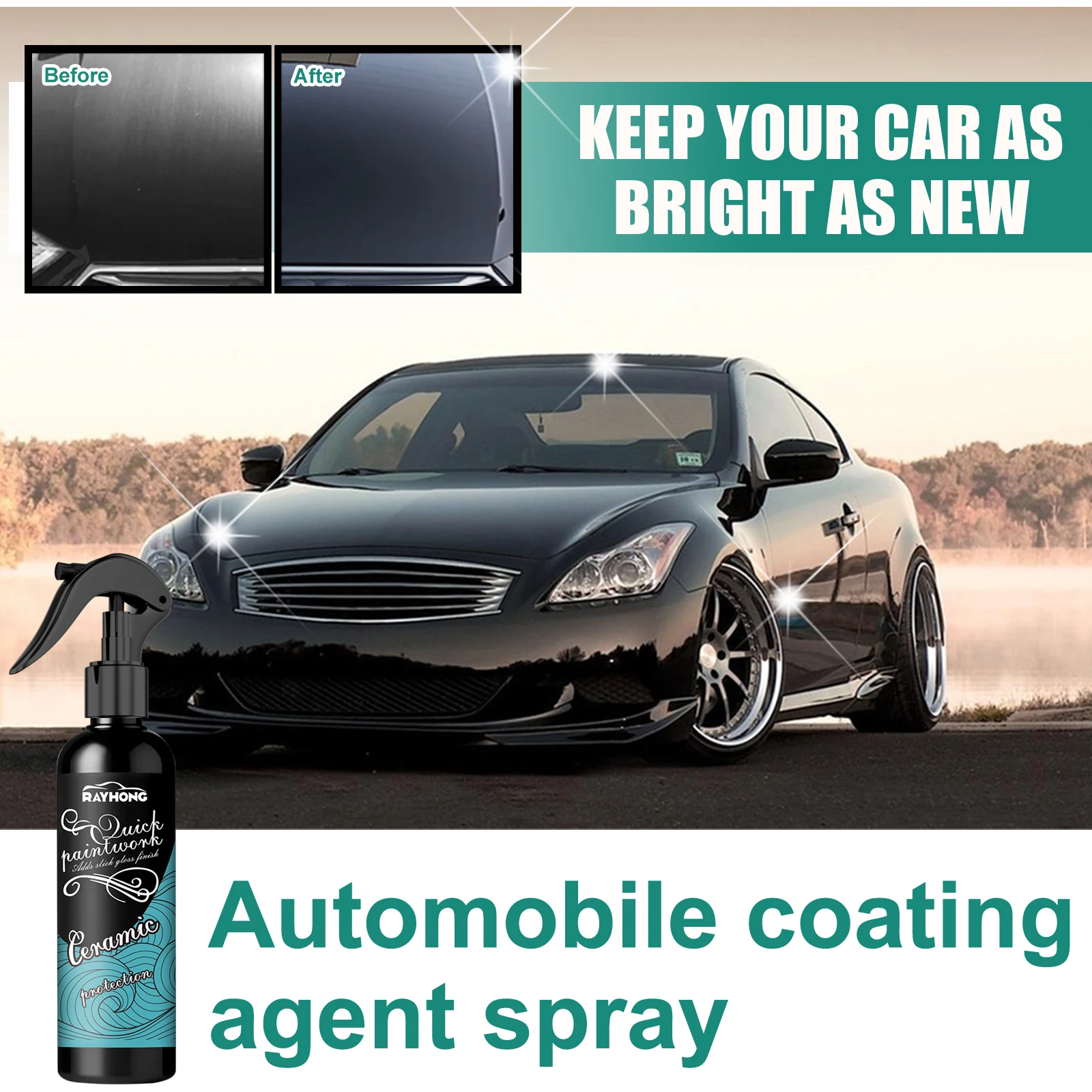 

Car Coating Spray Ceramic Coating For Cars Anti Scratch Hydrophobic Polish Nano Coating Adds Extreme Gloss Depth Shine &