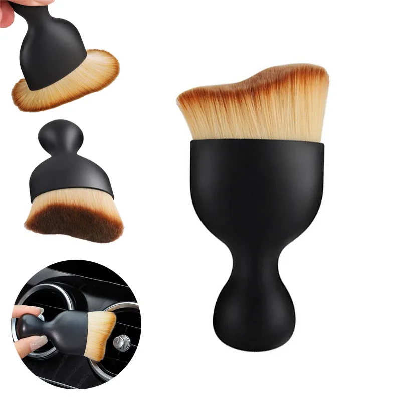 Car Interior Cleaning Brush Air Conditioner Air Outlet Cleaning Tool Soft Nanofiber Detail Brush Car Crevice Dust Removal