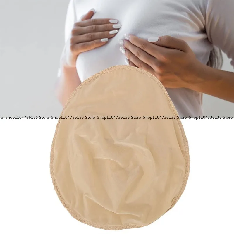 5Pcs Postoperative False Breast Protective Cover, Silicone, Imitation Sweat Dust Non-slip Breathable Sweat-absorbing Bra
