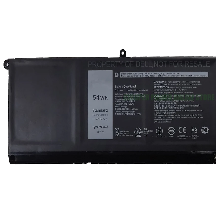 CP Genuine Battery V6W33 54WH TN70C For Inspiron 15-5510 5415 5510 5515 Latitude 3320 3520 3420  Vostro 5510 5410 3510 3510