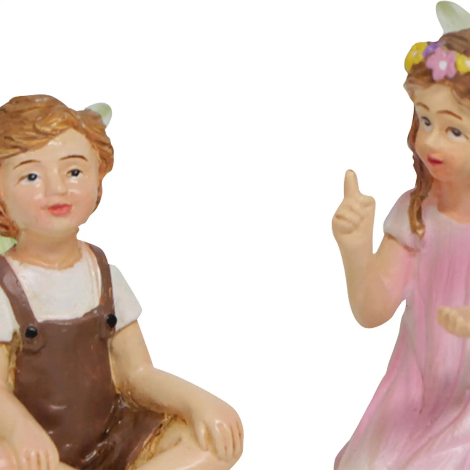 2Pcs Flower Fairy Sculptures Flower Fairy Statues Ornament for Living Room Pond Outside Garden Gifts Outdoor Indoor Decor Yard