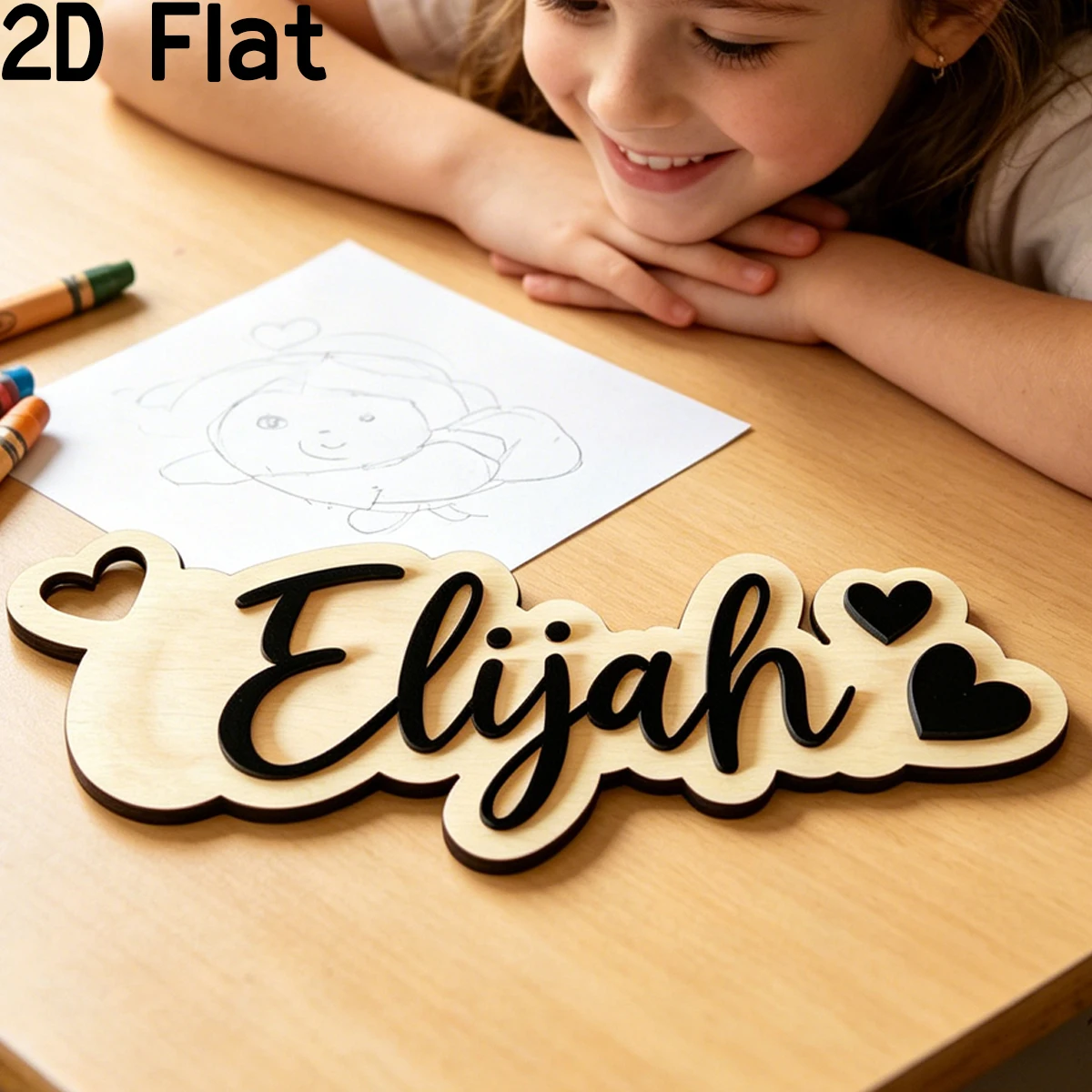 1Pc Custom Love Decor Wooden Acrylic Name Plaque,Home Room Office Wall Door Decor,DIY Nursery Birthday Wedding Graduation Gift