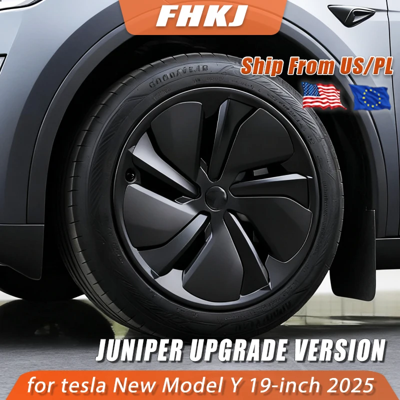 

4PCS Hub Cap 19 Inch for Tesla Model Y Juniper 2025 Performance Replacement Full Rim 19" Crossflow Wheels Cover Car Accessories
