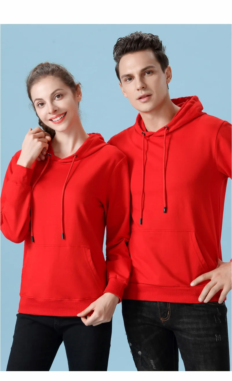 High-Quality Pullovers Custom Logo Printed Personal Group Brand Embroidery Men and Women 100% Cotton Hoodies