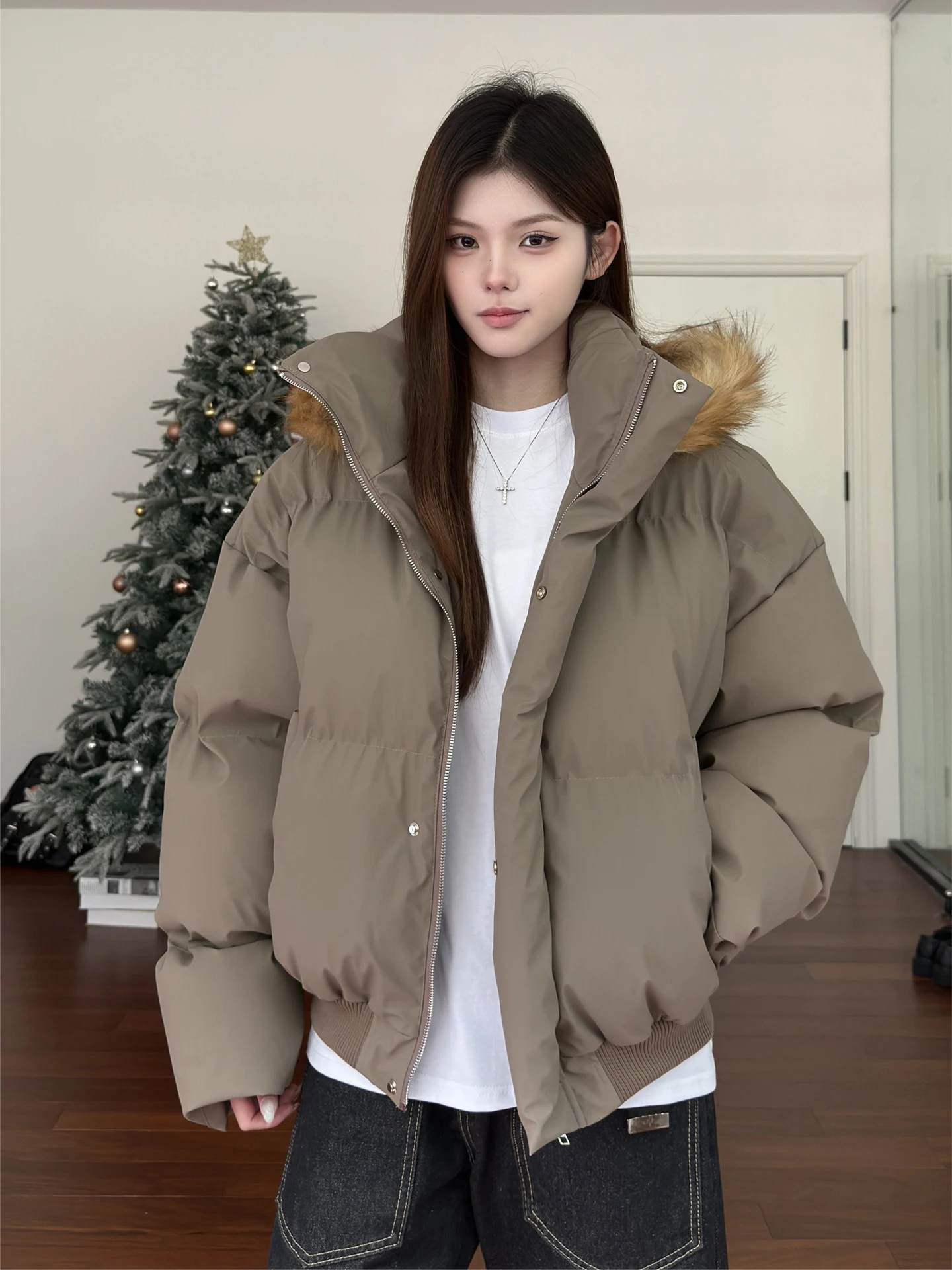 

Мужская зимняя куртка American Sle с отстегивающимся меховым воротником и капюшоном, утепленная пухом, из искусственной кожи, теплая, на хлопковой подкладке