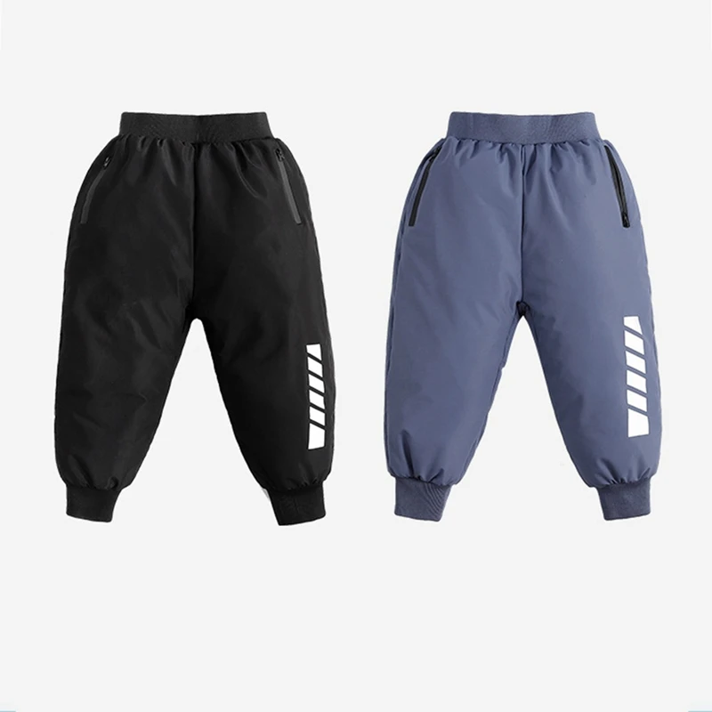 

Children Boys Winter Warm Fleece Pants Cotton Elastic Waist Toddler Boy Sweatpant Loose Casual Kids Boy Sports Pant